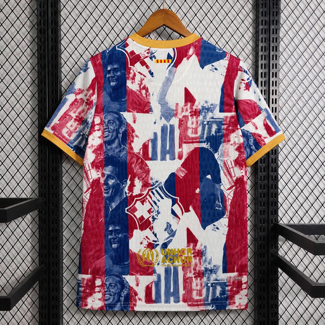 Barcelona 2026/27 Special Edition Collage Print of Club Legends Jersey