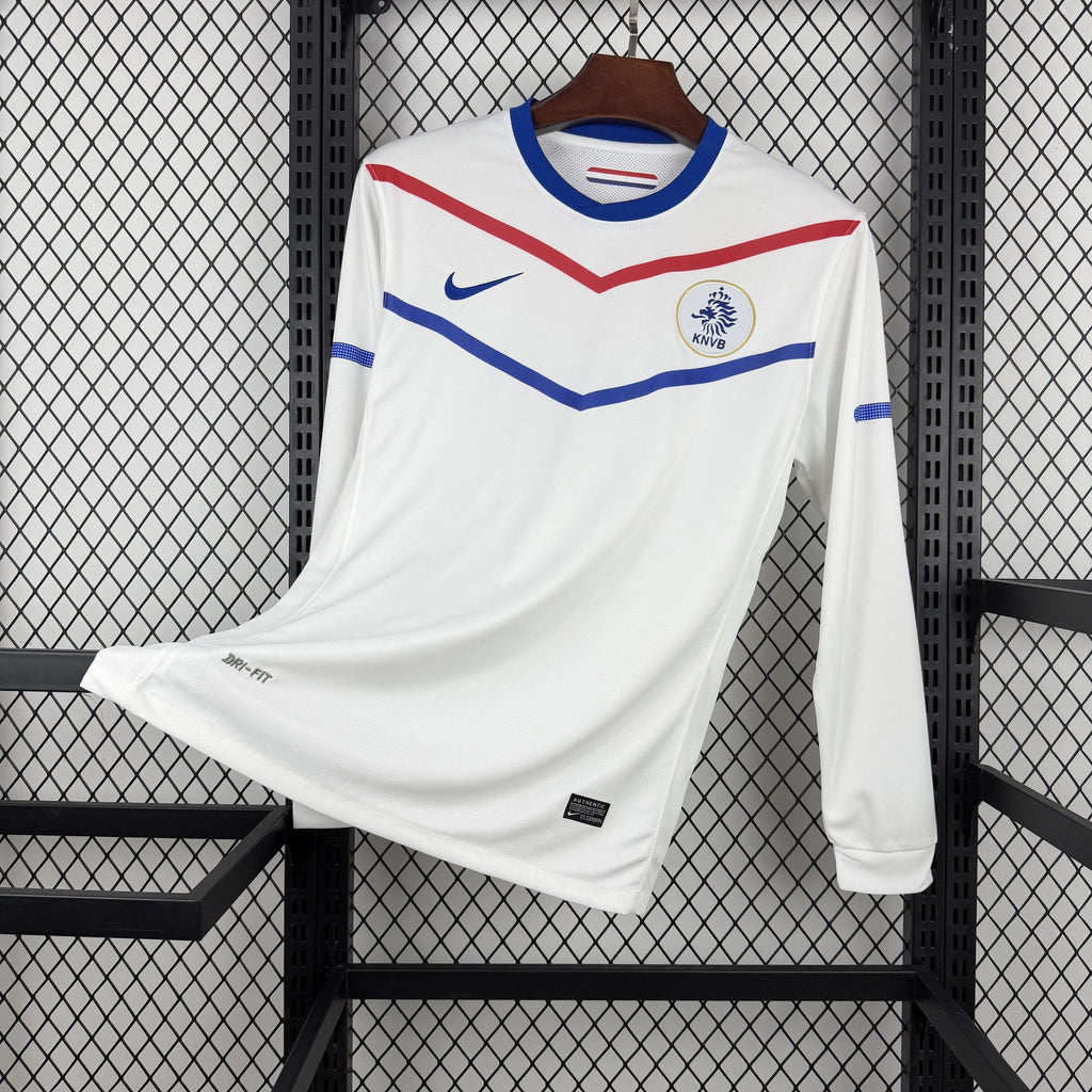 Retro Netherlands 2010 Away Long Sleeve Jersey