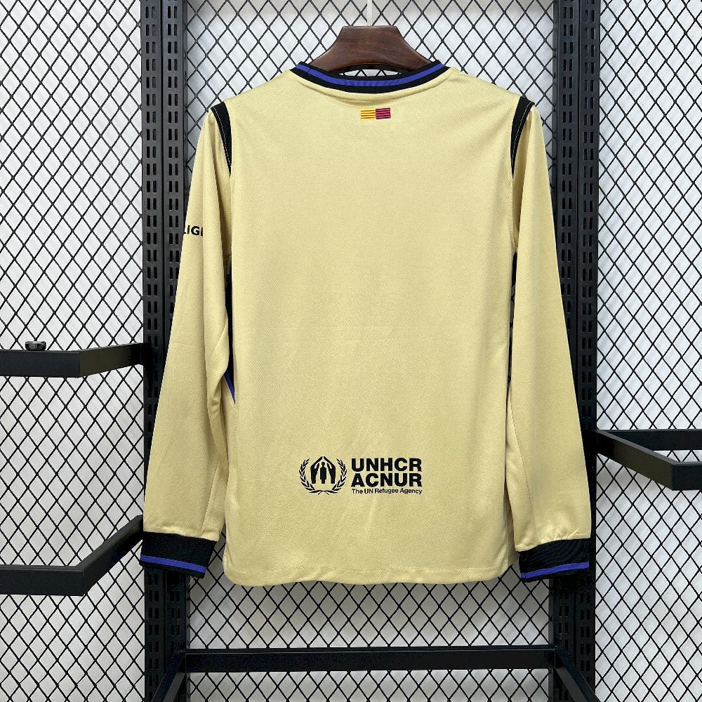 Mens Barcelona 2025/26 Away Long Sleeve Jersey