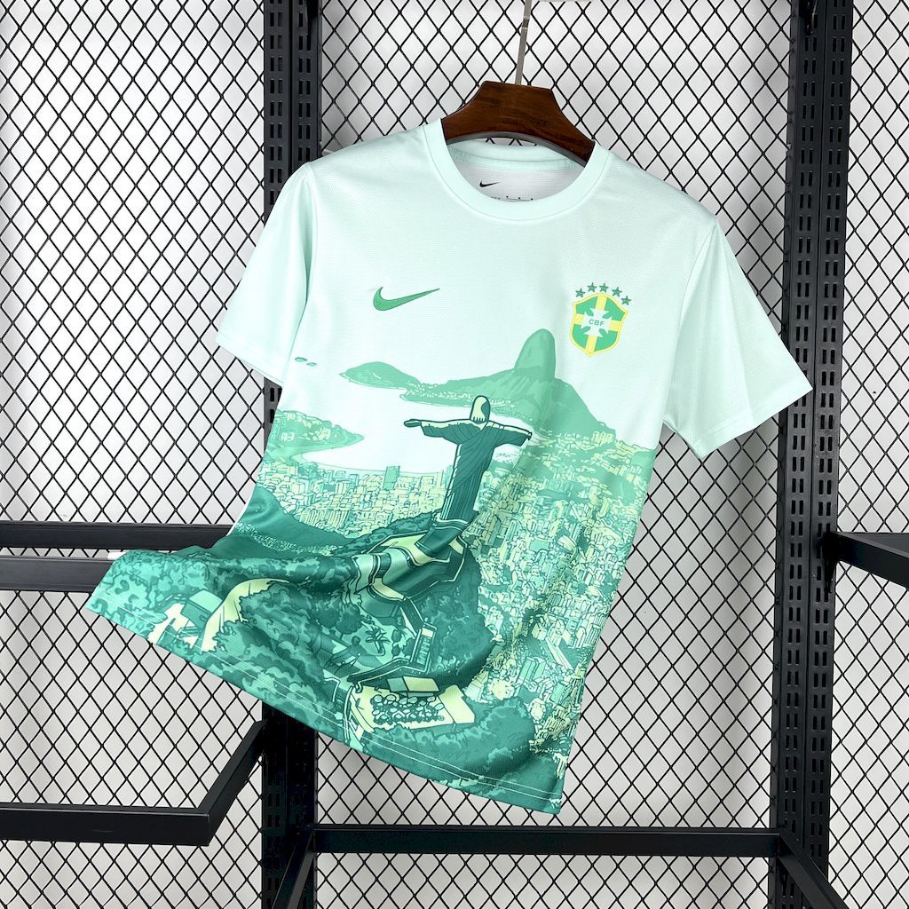Brazil 2025/26 Green&White Jersey