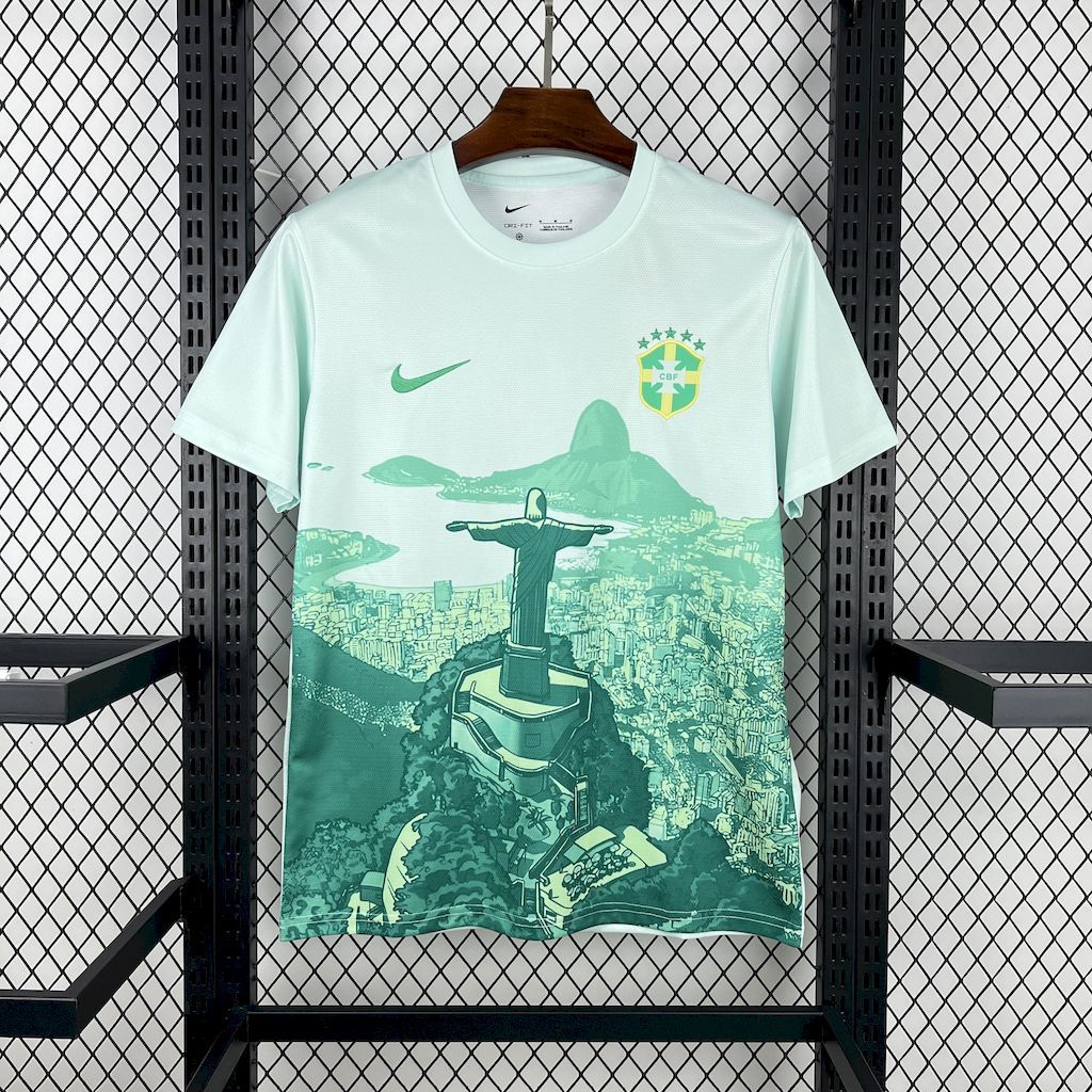 Brazil 2025/26 Green&White Jersey