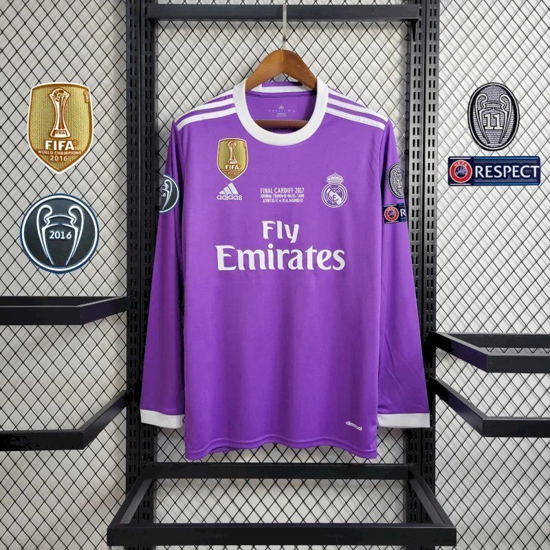 Real Madrid 2016/17 Long Sleeve Away Retro Jersey