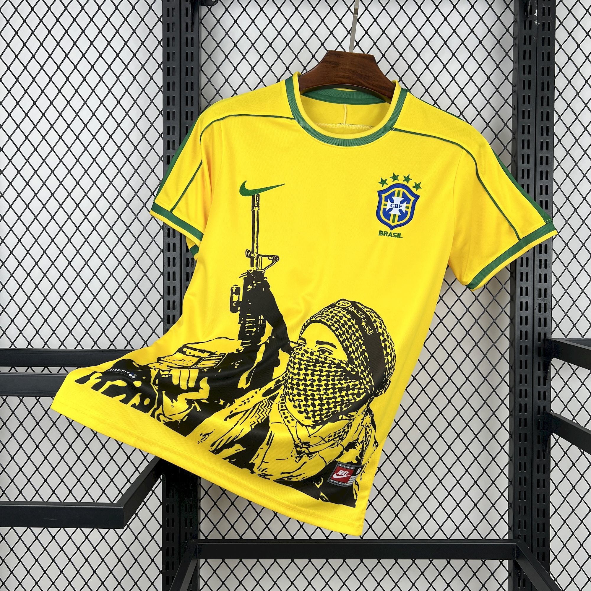 Brazil x Soldier 1998 Home Jersey