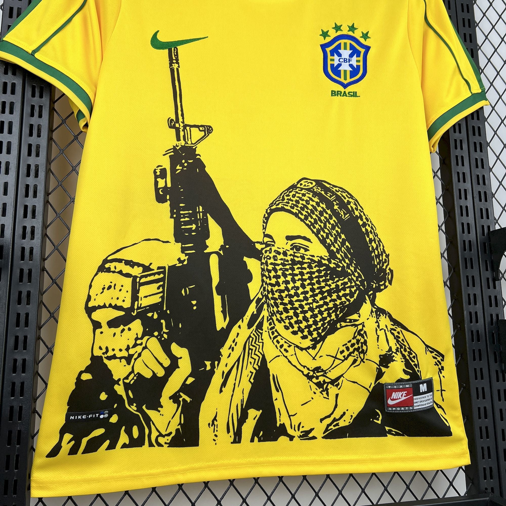 Brazil x Soldier 1998 Home Jersey