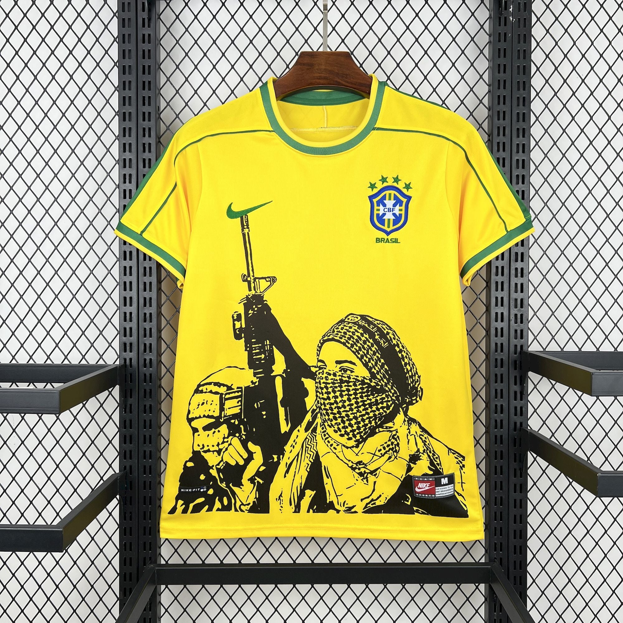 Brazil x Soldier 1998 Home Jersey