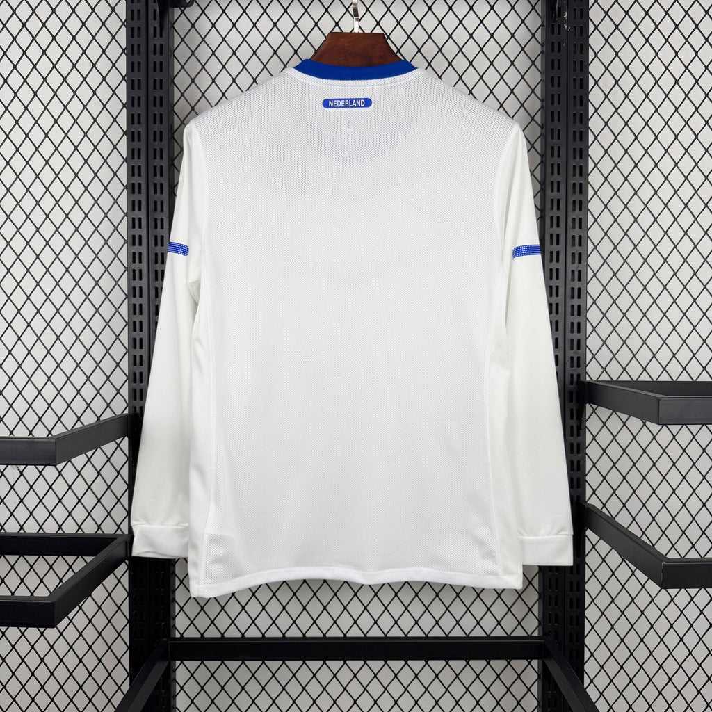 Retro Netherlands 2010 Away Long Sleeve Jersey