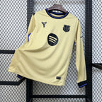 Mens Barcelona 2025/26 Away Long Sleeve Jersey