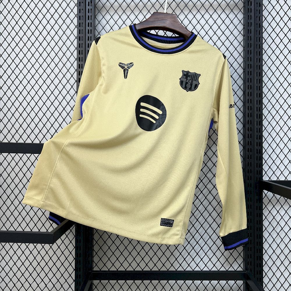 Mens Barcelona 2025/26 Away Long Sleeve Jersey