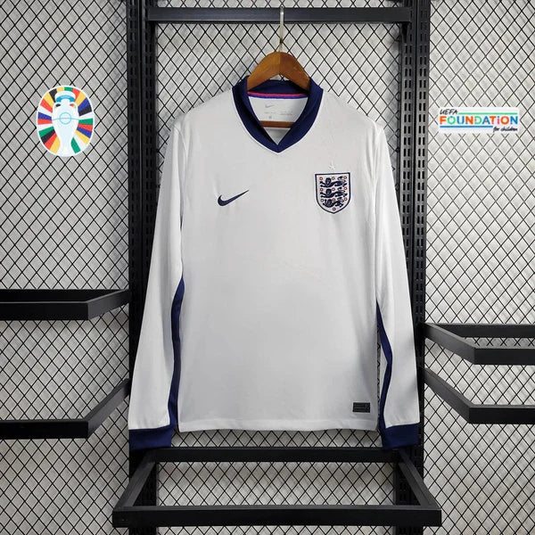 England 2024 Euro Home Long Sleeve Jersey