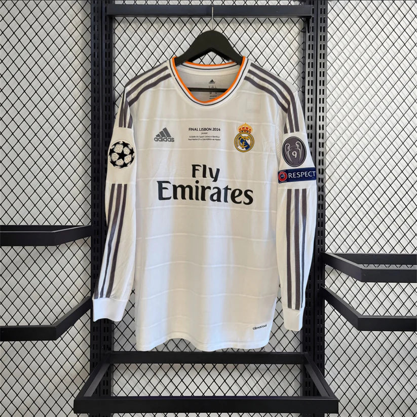 Real Madrid 2013/14 Long Sleeve Home Retro Jersey