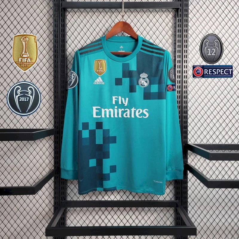 Real Madrid 2017/18 Long Sleeve Third Retro Jersey